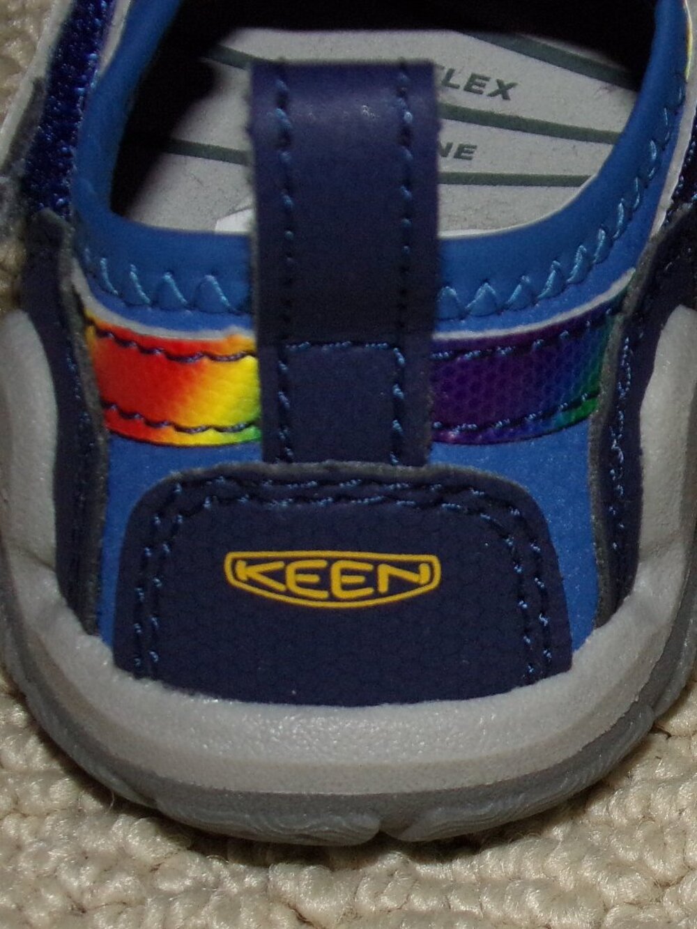 KEEN TODDLERS KNOTCH CREEK BRIGHT COBALT/RAINBOW SPORT SANDALS SZ 4 - Picture 5 of 6